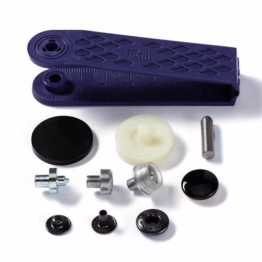 [390307] Prym Naaivrijdrukknoop anorak gelakt 15mm zwart - 10st