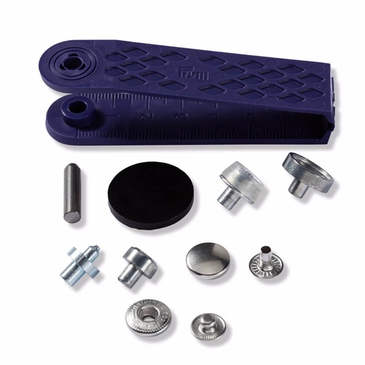 [390330] Prym Naaivrijdrukknoop anorak 12mm zilver - 10st