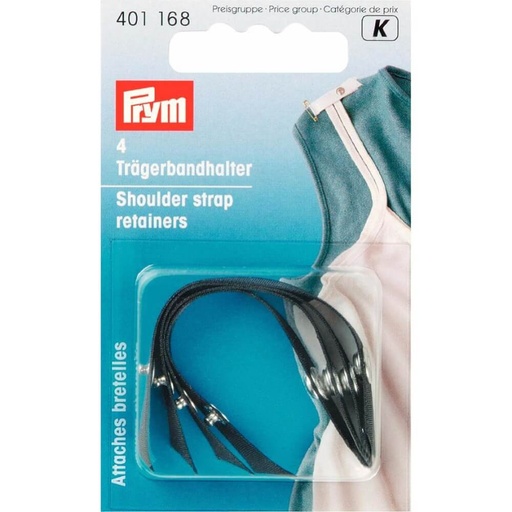 [401168] Prym Schouderbandhouders zwart - 4st