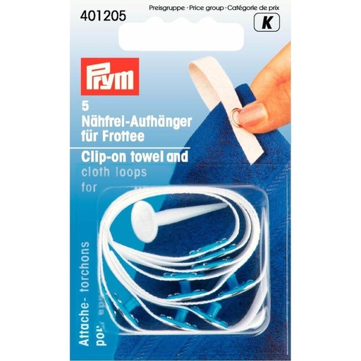 [401205] Prym Handdoeklussen met drukknoop voor badstof - 