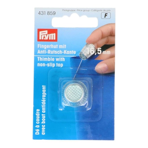 [431859] Prym Vingerhoed zinkdruk 16.5mm zilver - 