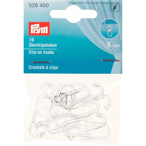 [526400] Prym Cliphaken 6mm transparant - 10st