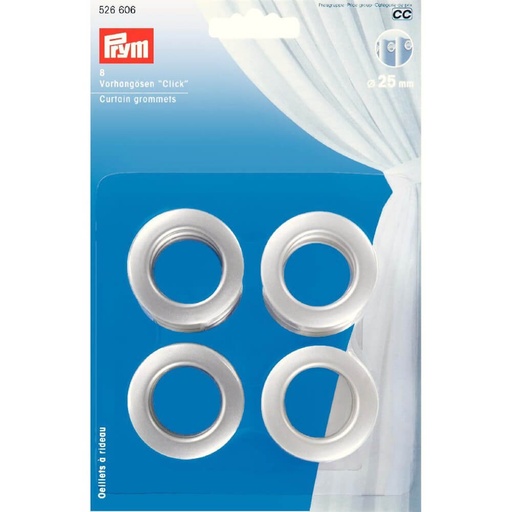 [526606] Prym Click ringen 25mm mat zilver - 3x6st