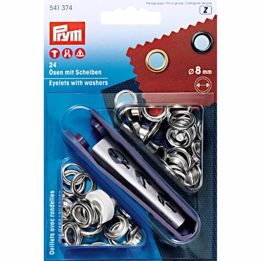 [541374] Prym Ringen en schijven 8mm zilver - 24st