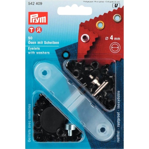 [542409] Prym Ringen met schijven 4mm brons - 50st