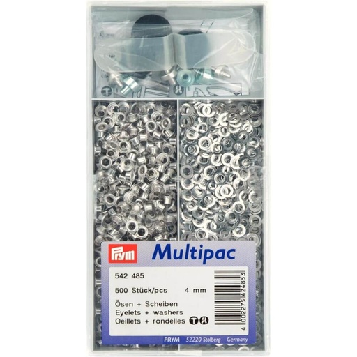 [542485] Prym Ringen met schijven 4mm zilver - 500st