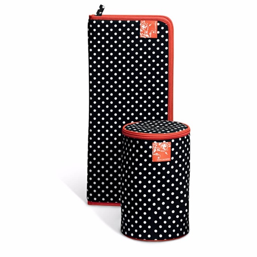 [612181] Prym Polka breinaaldenetui zwart-wit - 1st