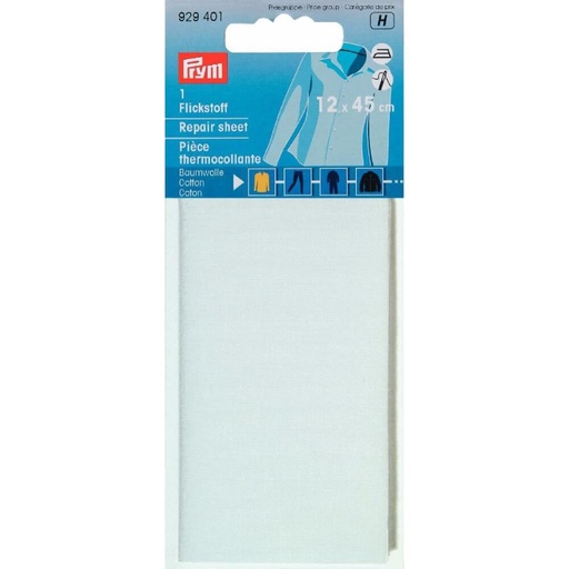 [929401] Prym Verstelstuk opstrijkbaar katoen 12x45cm wit - 