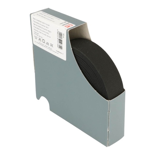 [955380] Prym Band elastiek zacht 30mm zwart (per m) 