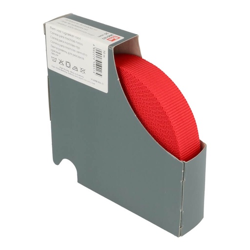 [965163] Prym Riem voor rugzakken 25mm rood - 10m