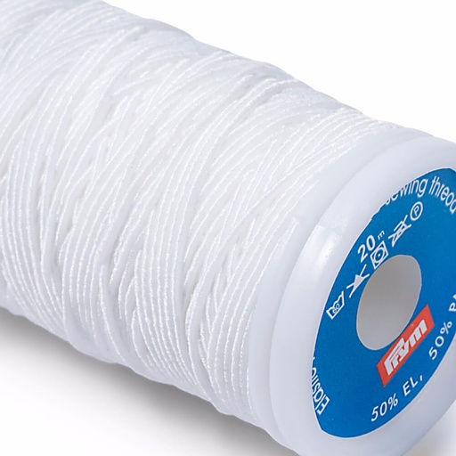 [970026] Prym Elastisch naaigaren 0.5mm wit - 20m