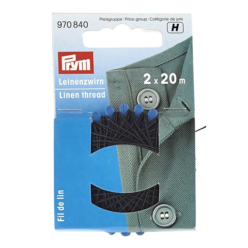 [970840] Prym Linnengaren zwart - 20m