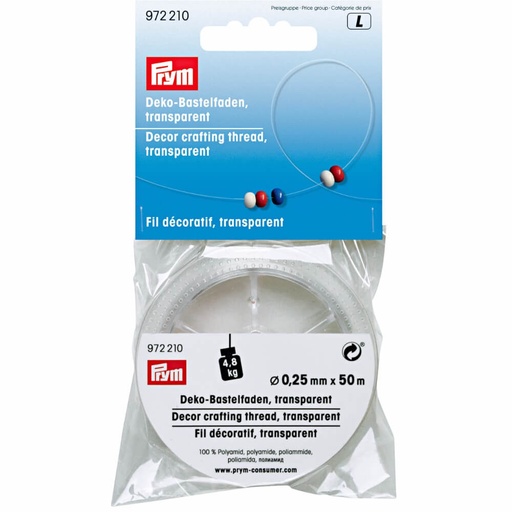 [972210] Prym Decodraad 0.25mm transparant - 50m