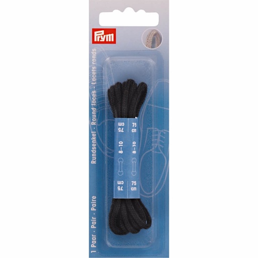 [974820] Prym Ronde veters 0,3x75cm zwart - 2st