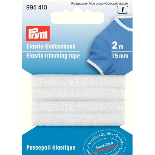 [995410] Prym Elastisch afzetband 15mm wit - 2m