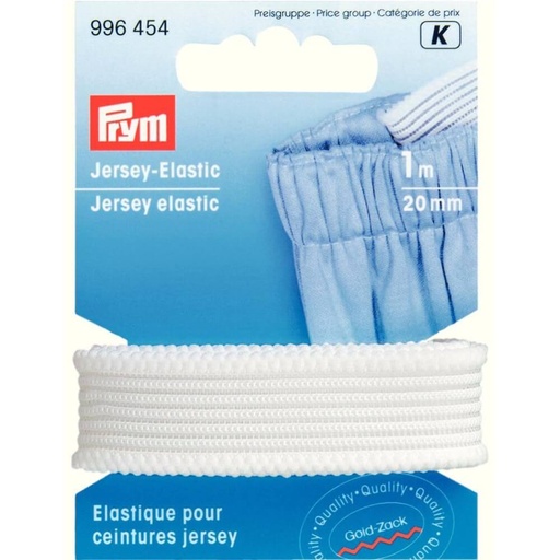 [996454] Prym Jersey tailleband 20mm wit - 1m