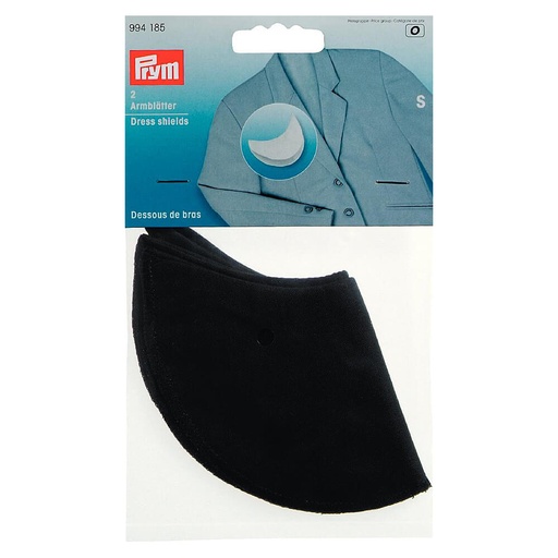 [994185] Prym Sous-bras katoen maat S zwart - 2st