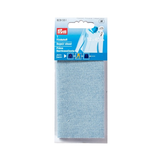 [929551] Prym Verstelstuk jeans opstrijkbaar 12x45cm lichtblauw - 
