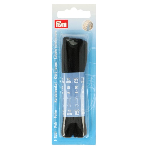[974880] Prym Koordveters 0,75cm zwart - 2st