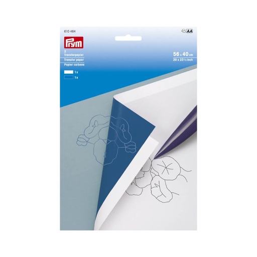 [610464] Prym Transferpapier 56x40cm wit-blauw - 2st