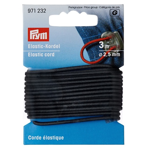 [971232] Prym Elastisch koord 2.5mm grijs - 3m