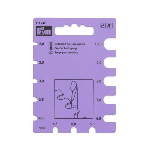 [611742] Prym Haaknaaldmeter paars - 10st