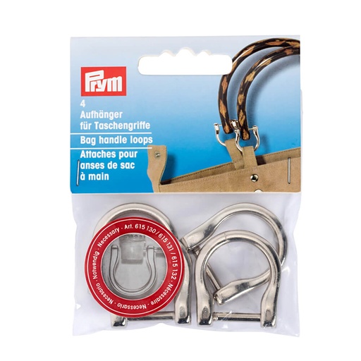 [615130] Prym Handvatlussen voor handtas 18mm zilver - 4st