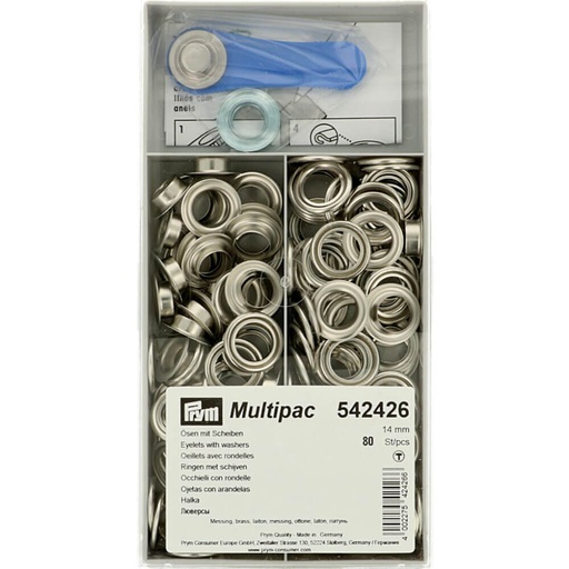 [542426] Prym Ringen met schijven 14mm zilver - 80st