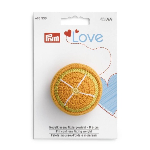 [610330] Prym Speldenkussen - fixeergewicht 6cm sinaasappel - 