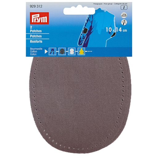 [929312] Prym Verstelstuk opstrijkbaar katoen 12x45cm grijs - 