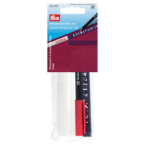 [610875] Prym Wasmarkeerset standaard rode stift - 