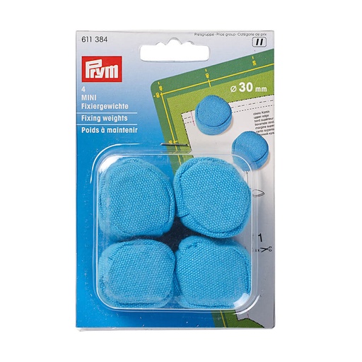 [611384] Prym Fixeergewicht mini 30mm blauw - 3x4st