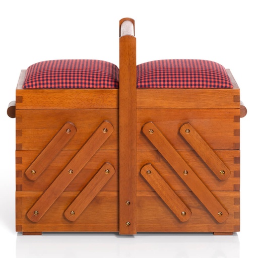 [612550] Prym Naaidoos hout met stof 36x19x30cm donker - 1st