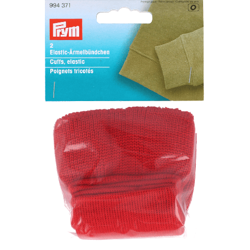 [994371] Prym Elastische boorden voor mouwen 9cm rood - 2st