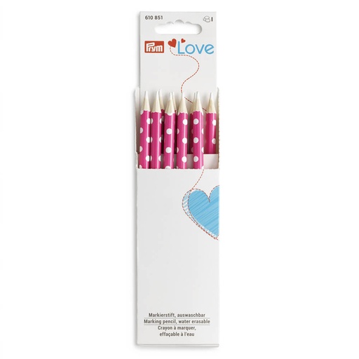 [610851] Prym Love markeerpotlood uitwasbaar fuchsia - 10st