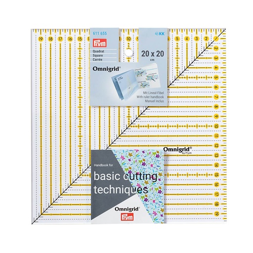 [611655] Prym Omnigrid patchwork liniaal vierkant 20x20cm - 