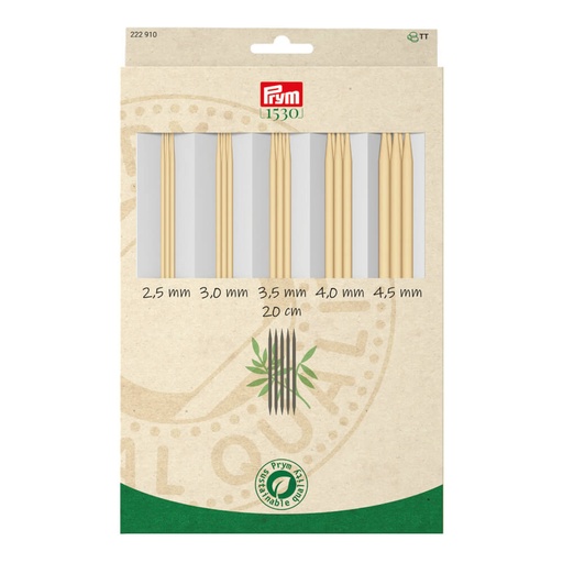 [222910] Prym 1530 sokkennaalden set bamboe 2.50-4.50mm - 1st