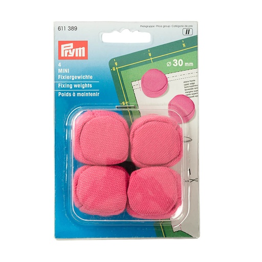 [611389] Prym Fixeergewicht mini 30mm fuchsia - 3x4st