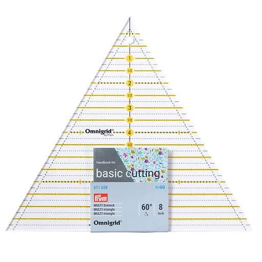 [611658] Prym Omnigrid patchwork liniaal driehoek multi 8 inch - 
