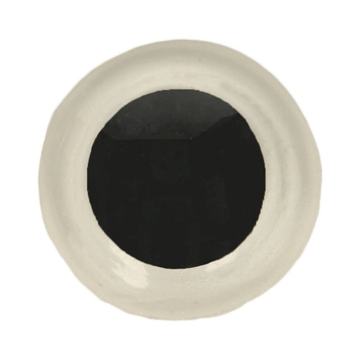 [5633-10-009] Dierenogen tweekleurig 10mm  (wit)