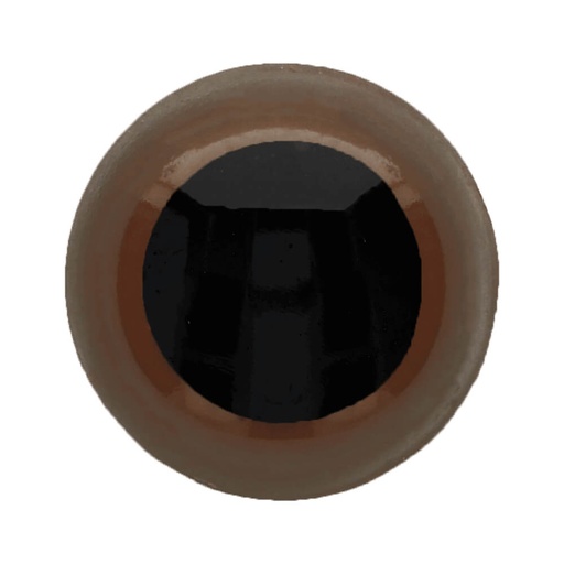 [5633-45-881] Dierenogen tweekleurig 45mm  (bruin)