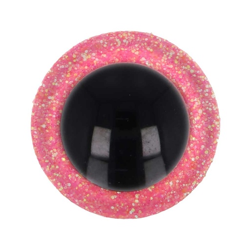 [5636-08-749] Opry Glitter dierenogen tweekleurig 8mm  (roze)