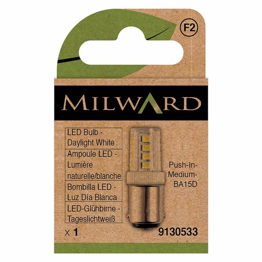 [MG9130533] Milward Naaimachinelamp LED bayonet 45mm 1.5w - 5st