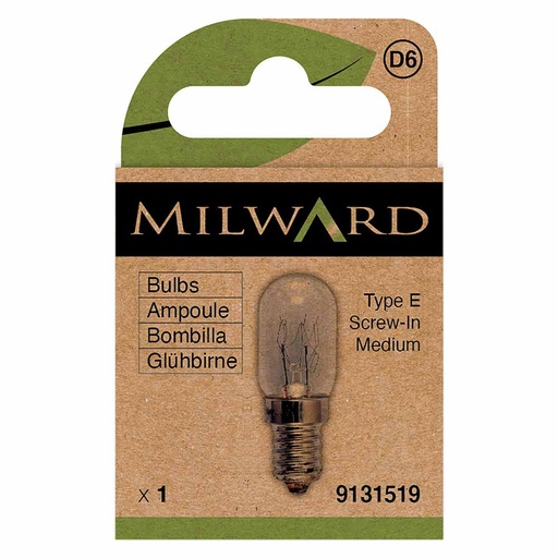 [MG9131519] Milward Naaimachinelamp schroef 22mm 15w - 5st
