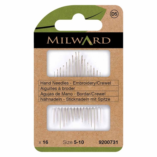 [MG9200731] Milward Crewelnaalden staal nr.5-10 - 16st