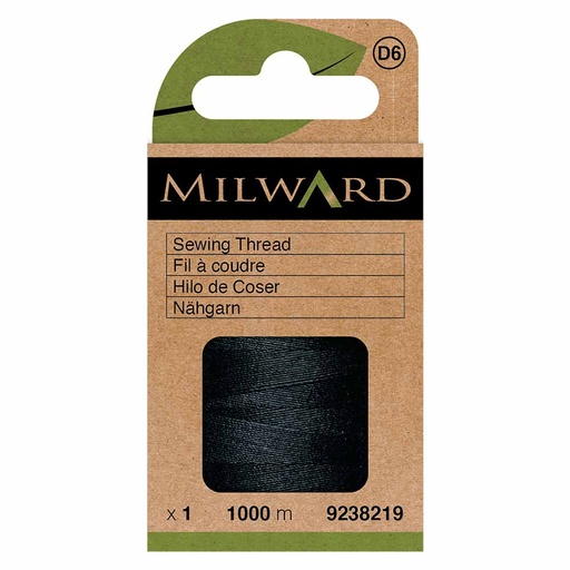 [MG9238219] Milward Naaigaren polyester zwart - 1000m