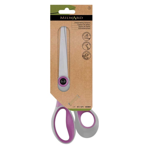 [MG9329844] Milward Naaischaar soft grip titanium 23cm - 3st