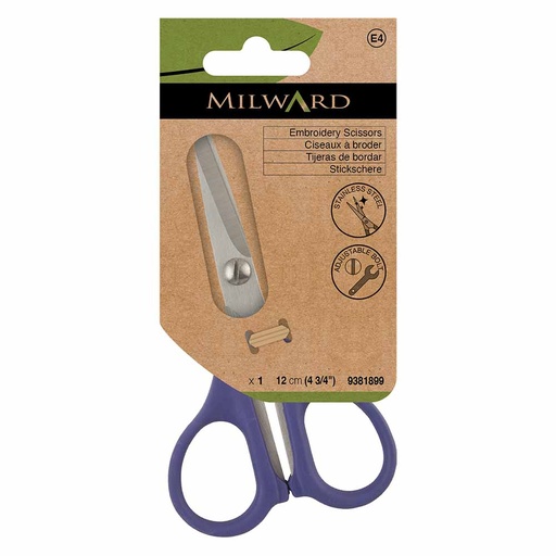 [MG9381899] Milward Borduurschaar soft grip roestvrij staal 12cm - 3st