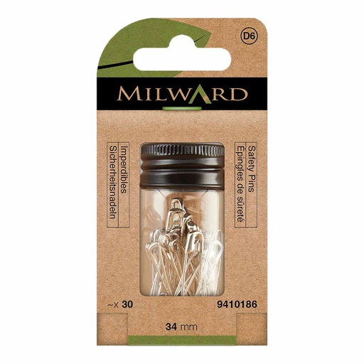 [MG9410186] Milward Veiligheidsspelden 34mm nikkel - 30st
