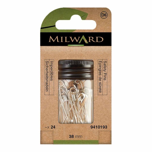 [MG9410193] Milward Veiligheidsspelden 38mm nikkel - 24st